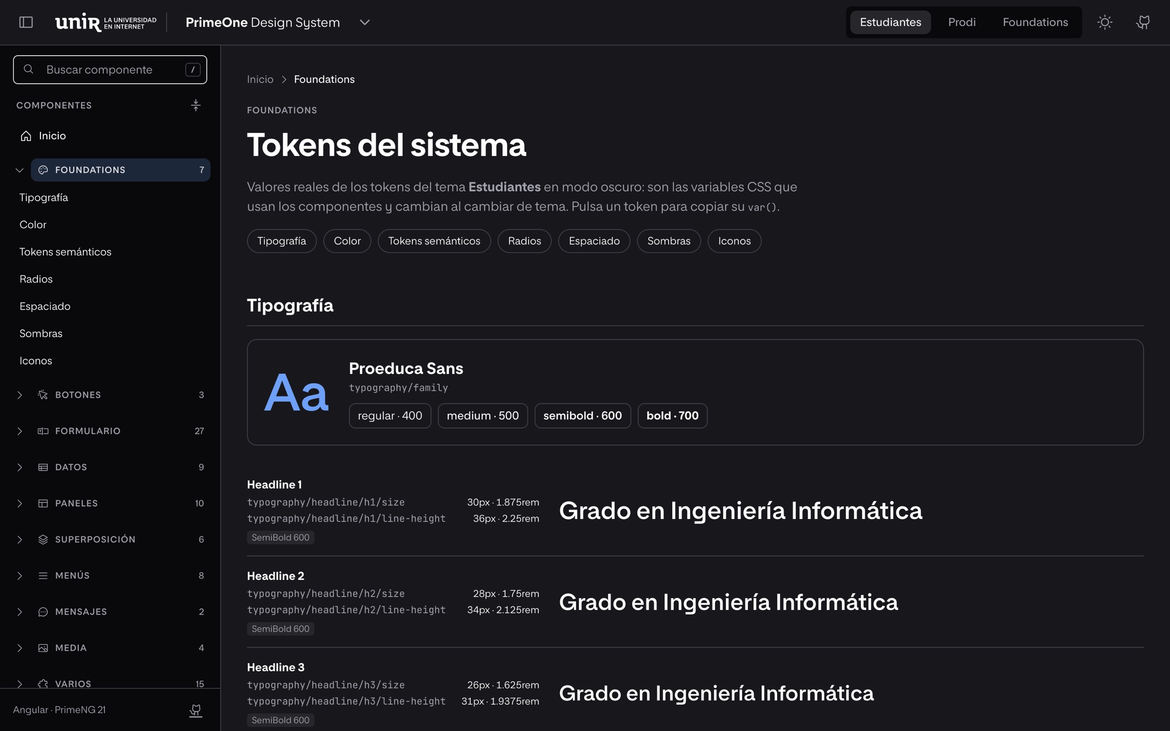 UNIR Design Systems, Foundations